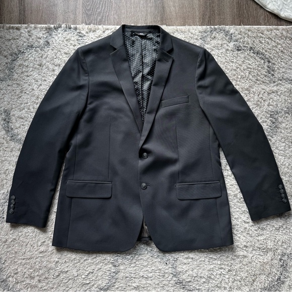 Haggar Men’s Black Slim Fit Suit Blazer 46R - Picture 4 of 10